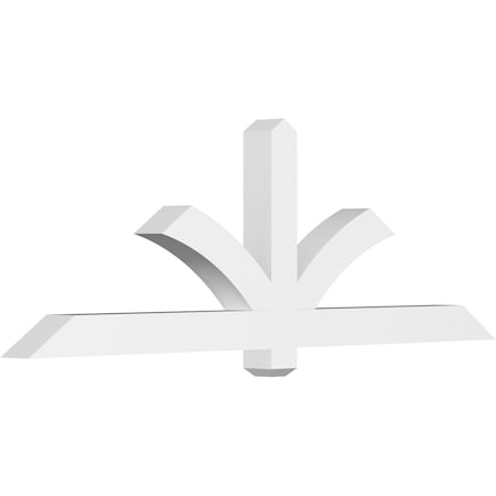 Ekena Millwork Redmond Architectural Grade PVC Gable Bracket, 72"W x 24"H x 4"D x 4"F, 8/12 Pitch GBP072X24X0404RED00